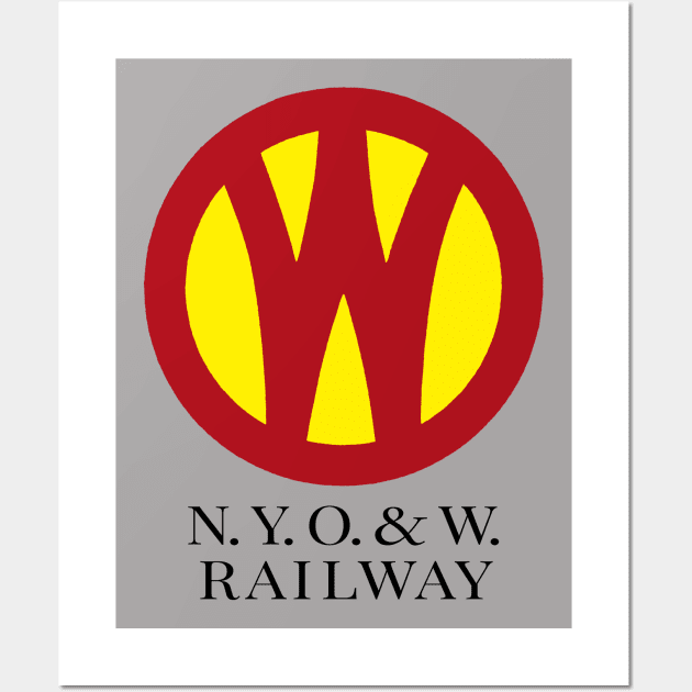 O&W Railroad NYO&W Railway Logo & Text, for Light Backgrounds Wall Art by MatchbookGraphics